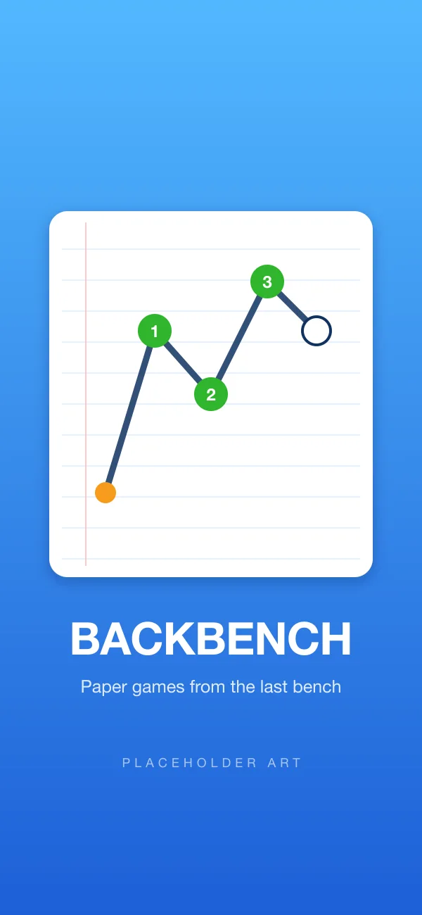 Backbench title card drawn on ruled notebook paper