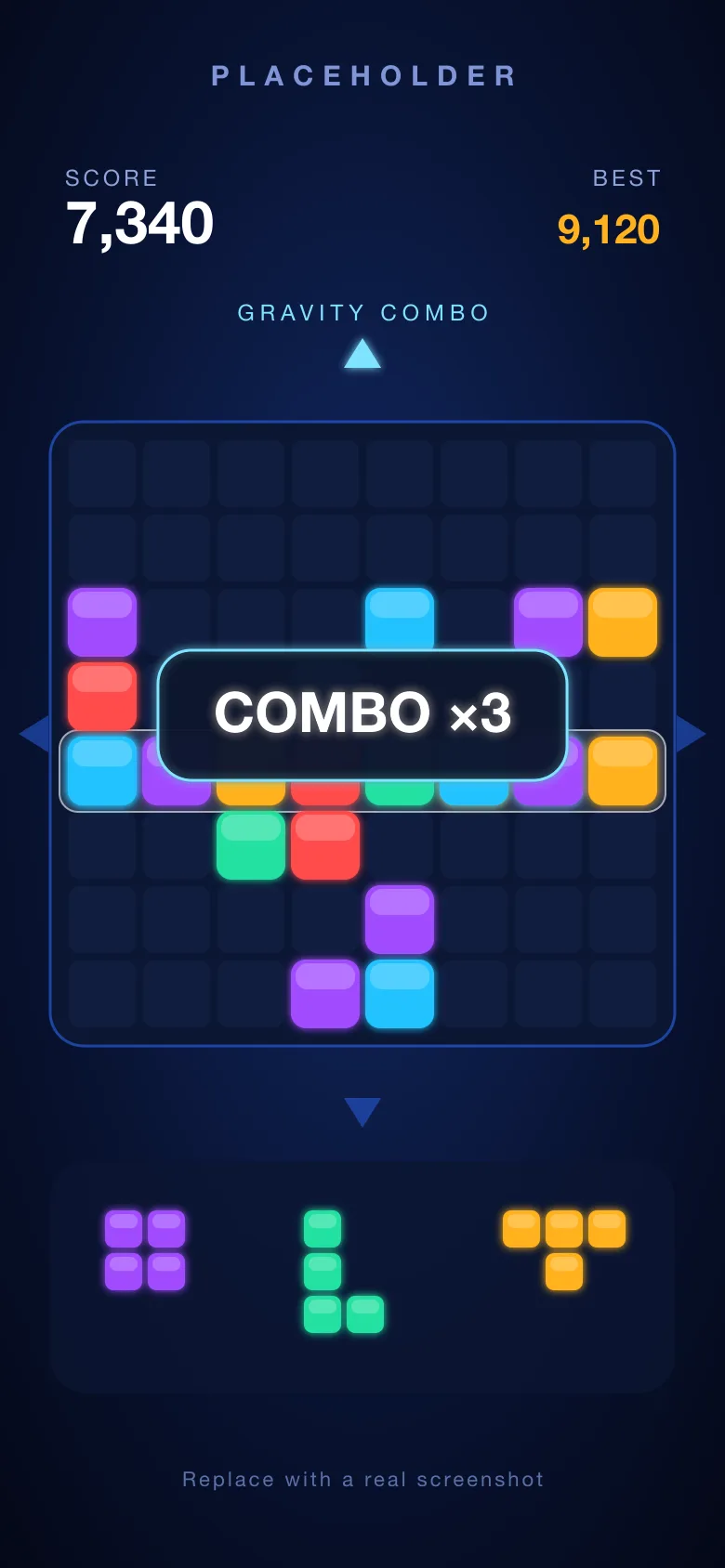 A row clearing for a ×3 gravity combo
